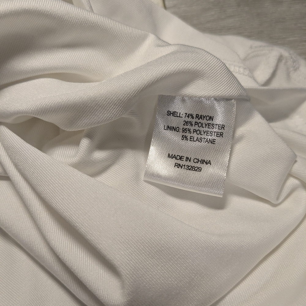 Lovers & Friends White Jersey Knit Ruffle Sleeveless Babydoll Emeline Mini Dress - Picture 9 of 10